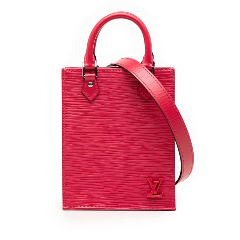 Louis Vuitton Epi Petit Sac Plat Pink Leather Very good condition - Front View