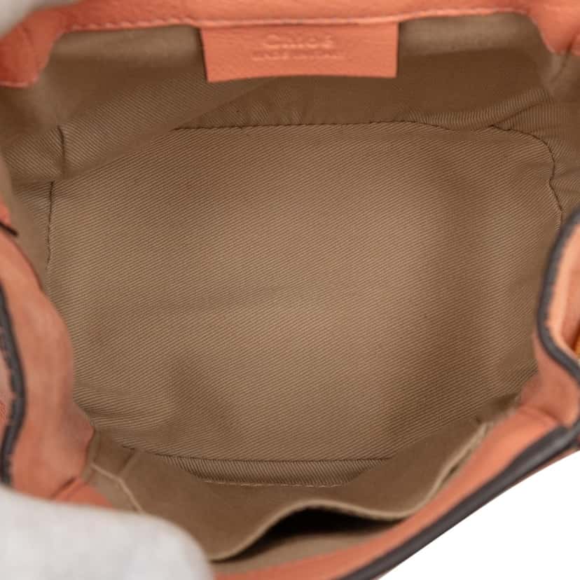 Chloé Mini Calfskin and Suede Faye Backpack Pink Leather Very good condition - Model View