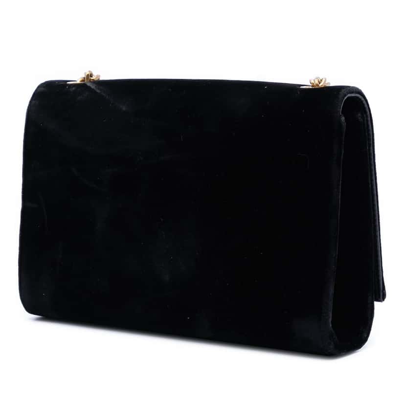 Saint Laurent Small Suede Monogram Kate Tassel Crossbody Black Leather Very good condition - Back View