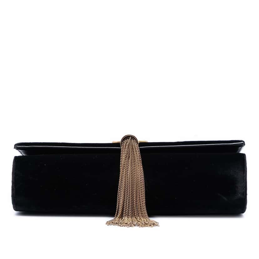 Saint Laurent Small Suede Monogram Kate Tassel Crossbody Black Leather Very good condition - Inside View