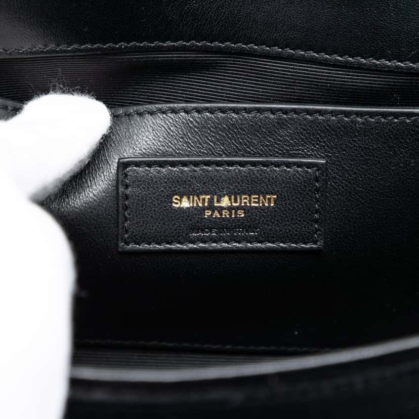 Saint Laurent Small Suede Monogram Kate Tassel Crossbody Black Leather Very good condition - Box View