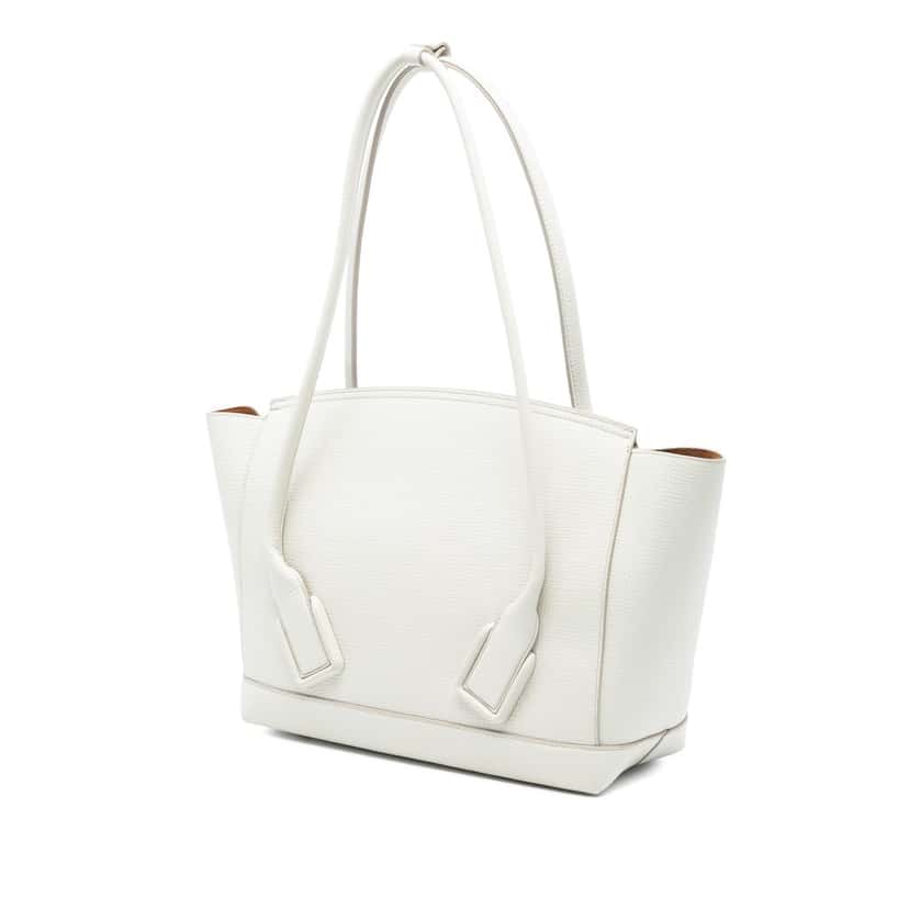 Bottega Veneta Medium French Calfskin The Arco Tote White Leather Very good condition - Back View