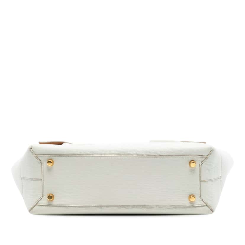 Bottega Veneta Medium French Calfskin The Arco Tote White Leather Very good condition - Inside View