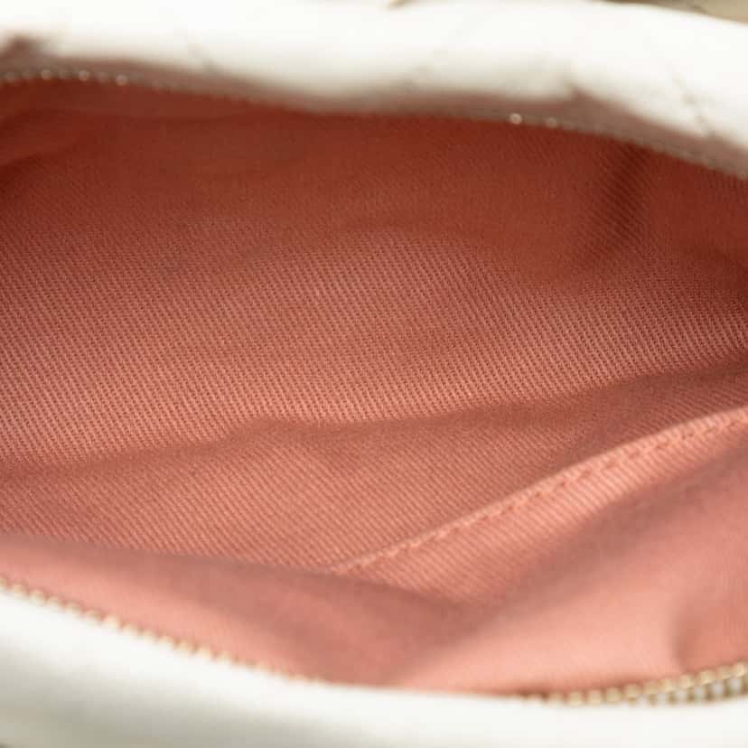 Chanel Quilted Calfskin Midnight Swim Baluchon Bag White Leather Very good condition - Model View