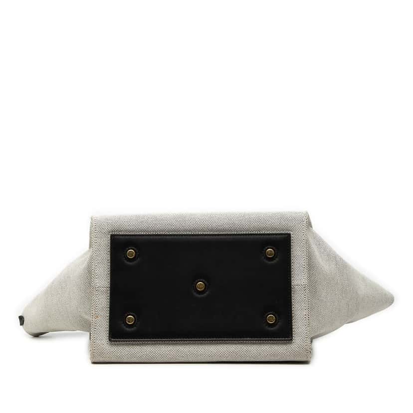 Celine Small Bicolor Canvas and Calfskin Tie Knot Handbag Other Very good condition - Inside View