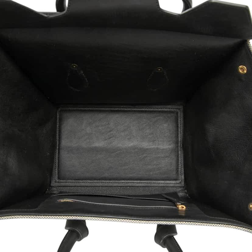 Celine Small Bicolor Canvas and Calfskin Tie Knot Handbag Other Very good condition - Model View