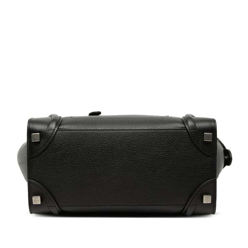 Celine Mini Grained Calfskin Luggage Tote Black Leather Very good condition - Inside View