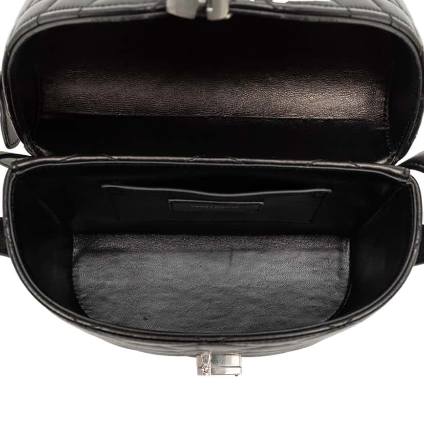 Saint Laurent Quilted Lambskin Monogram June Box Bag Black Leather Very good condition - Model View