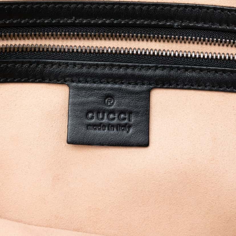 Gucci GG Marmont Matelasse Leather Portfolio Clutch Black Leather Very good condition - Box View