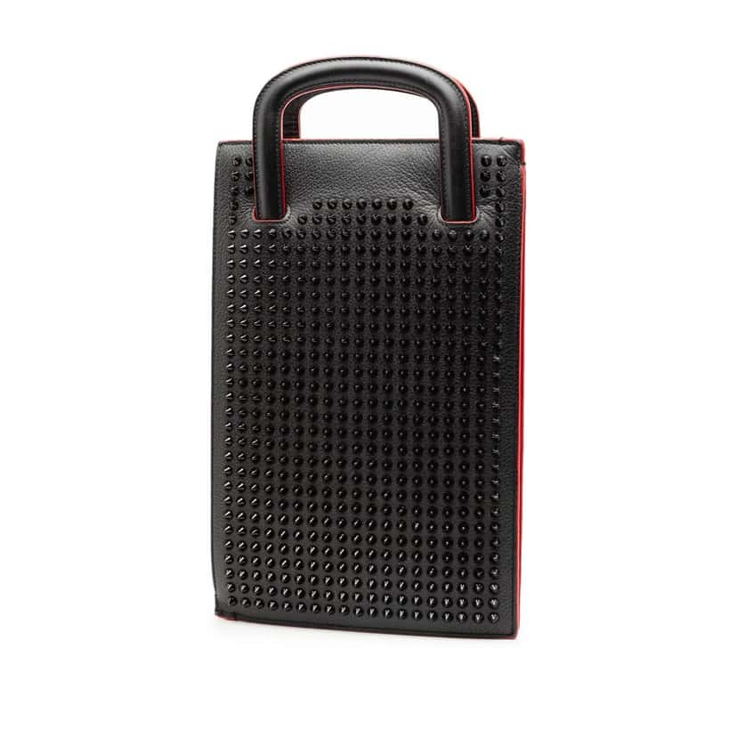 Christian Louboutin Leather Trick Track Satchel Black Leather Very good condition - Back View