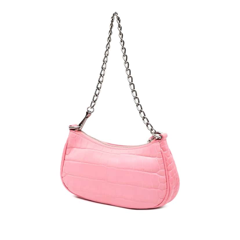 Balenciaga Mini Embossed Leather Motocross Le Cagole Pink Leather Very good condition - Back View