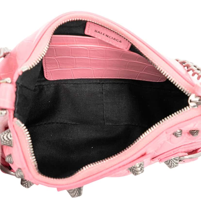 Balenciaga Mini Embossed Leather Motocross Le Cagole Pink Leather Very good condition - Model View