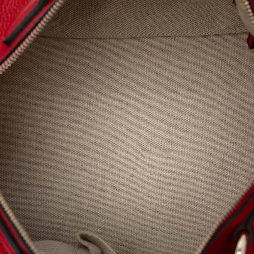 Gucci Medium Pebbled Calfskin Soho Boston Bag Red Leather Very good condition - Model View
