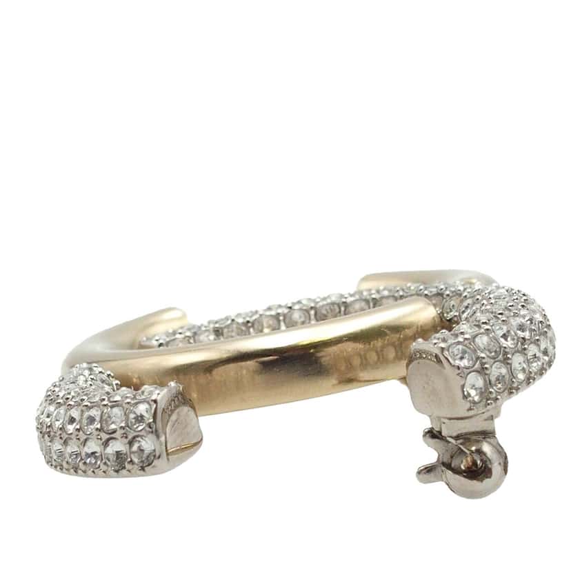 Chanel CC Brass and Strass Brooch Gold Metal Very good condition - Box View