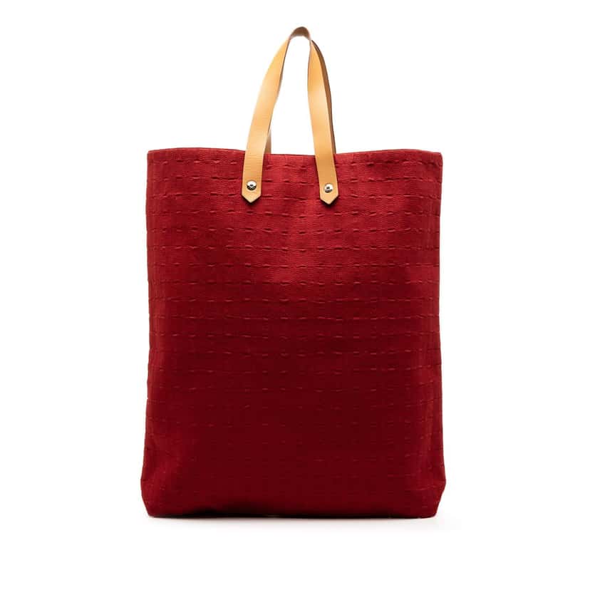 Hermès Canvas Ahmedabad Cabas II GM Red Very good condition - Front View