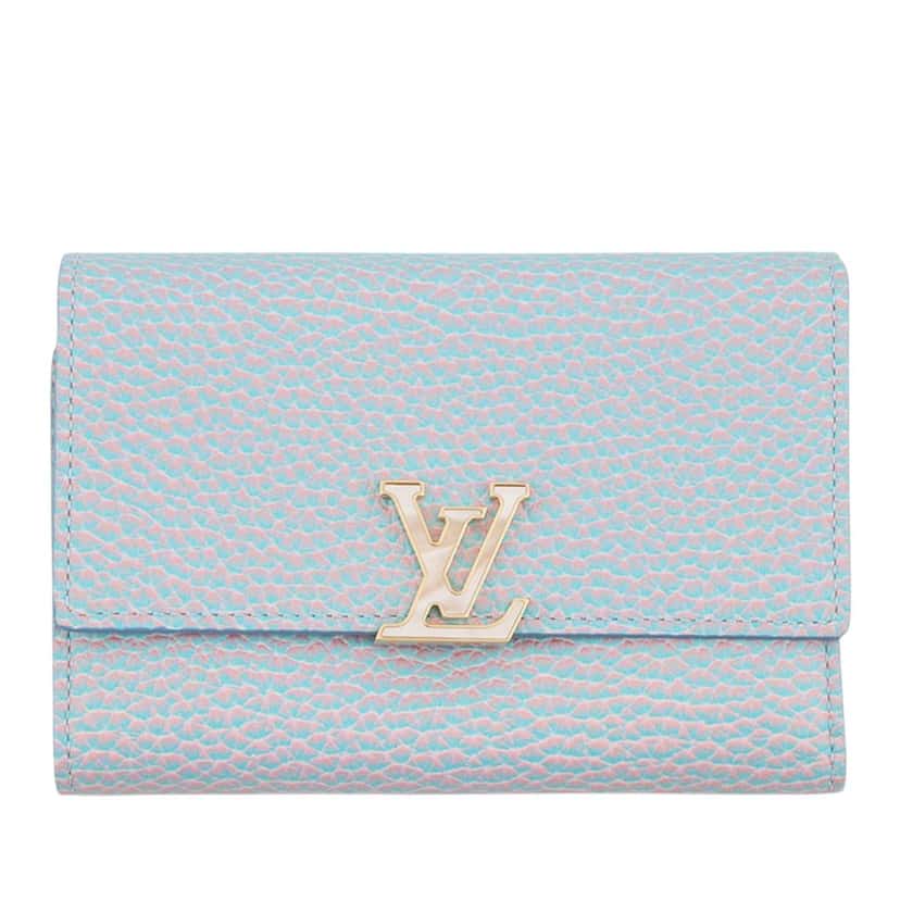 Louis Vuitton Taurillon Capucines Compact Wallet Purple Leather Very good condition - Front View