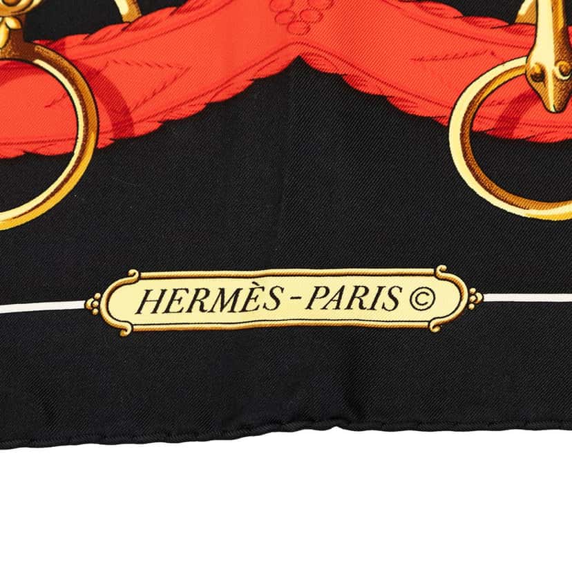 Hermès Lift Profile Silk Scarf Black Very good condition - Back View
