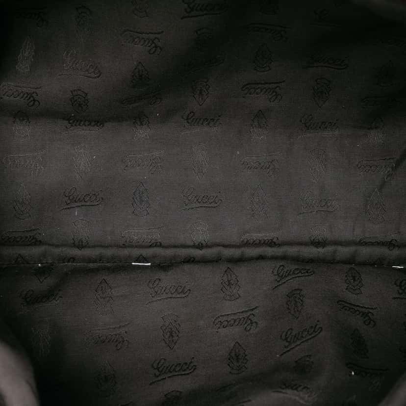 Gucci Guccissima Trimmed Leather Bamboo Libeccio Tote Brown Leather Very good condition - Model View