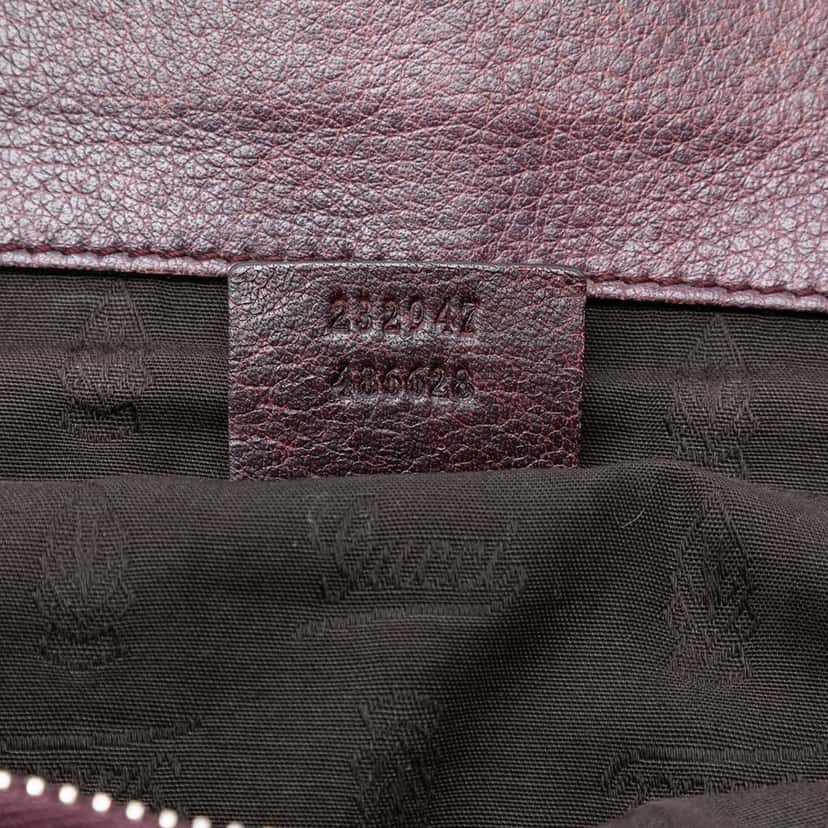 Gucci Guccissima Trimmed Leather Bamboo Libeccio Tote Brown Leather Very good condition - Box View