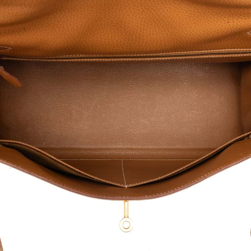 Hermès Clemence Kelly Retourne 35 Brown Leather Very good condition - Model View