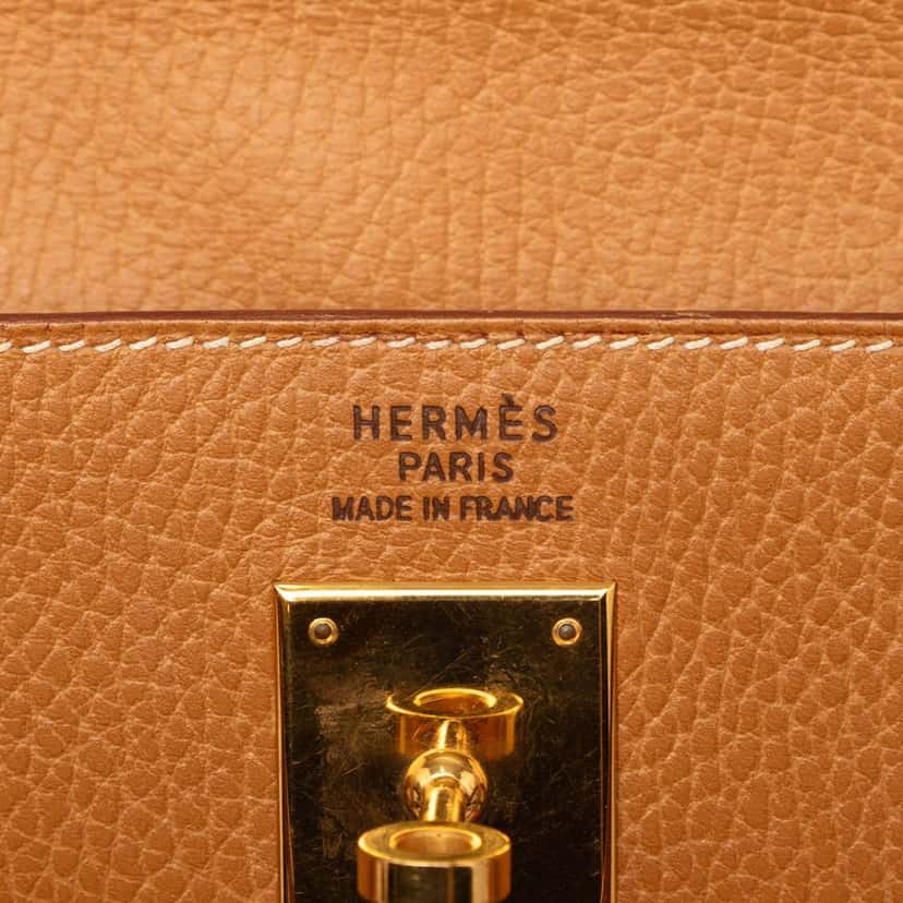 Hermès Clemence Kelly Retourne 35 Brown Leather Very good condition - Box View