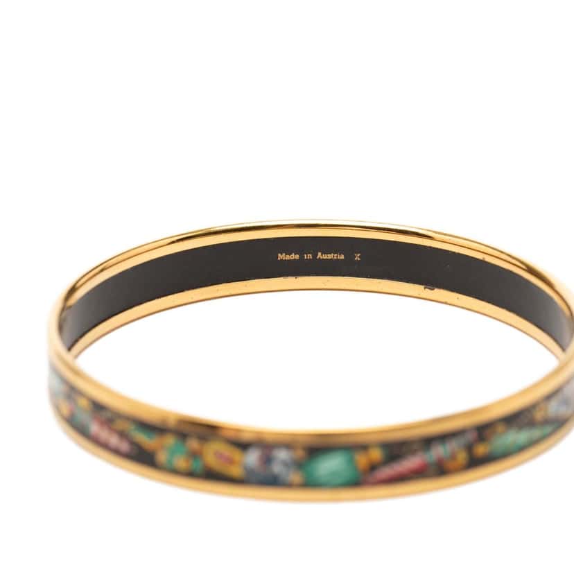 Hermès Narrow Qu Importe le Flacon Enamel Bangle 62 Black Very good condition - Model View