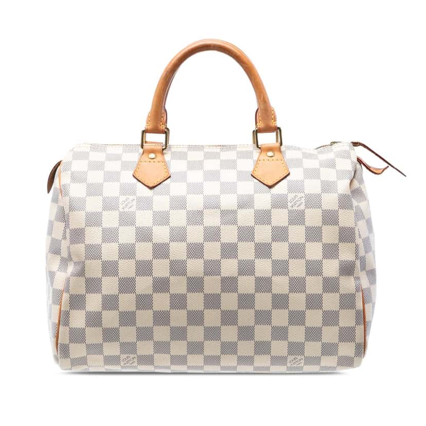 Louis Vuitton Damier Azur Speedy 30 White Very good condition - Front View
