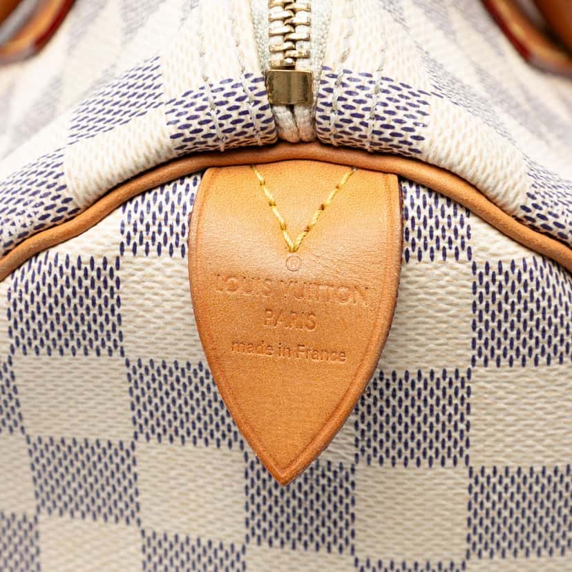 Louis Vuitton Damier Azur Speedy 30 White Very good condition - Box View