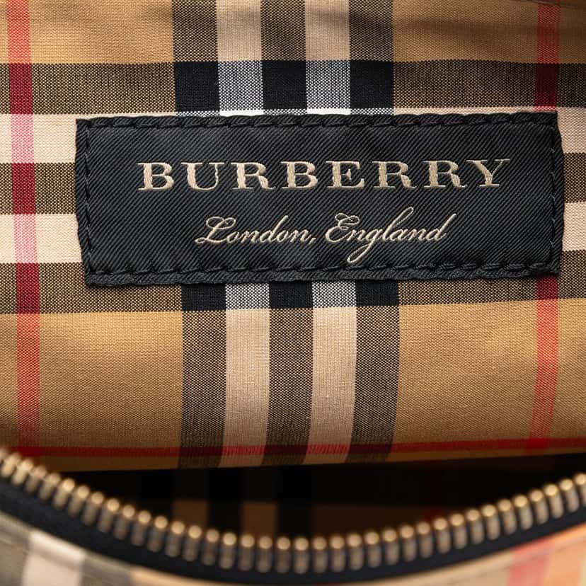 Burberry House Check Canvas Rainbow Clutch Beige Very good condition - Box View