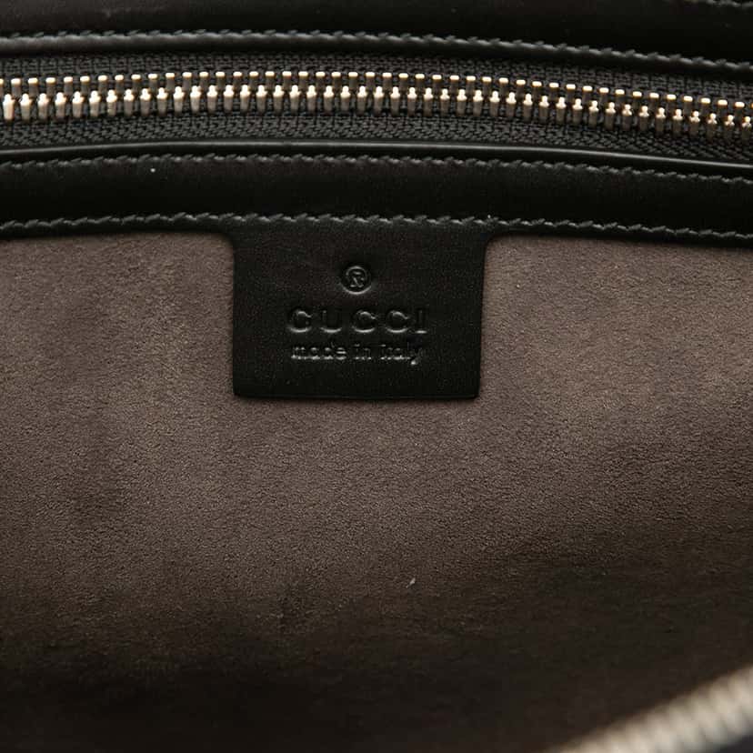 Gucci Guccissima Business Bag Black Leather Very good condition - Box View