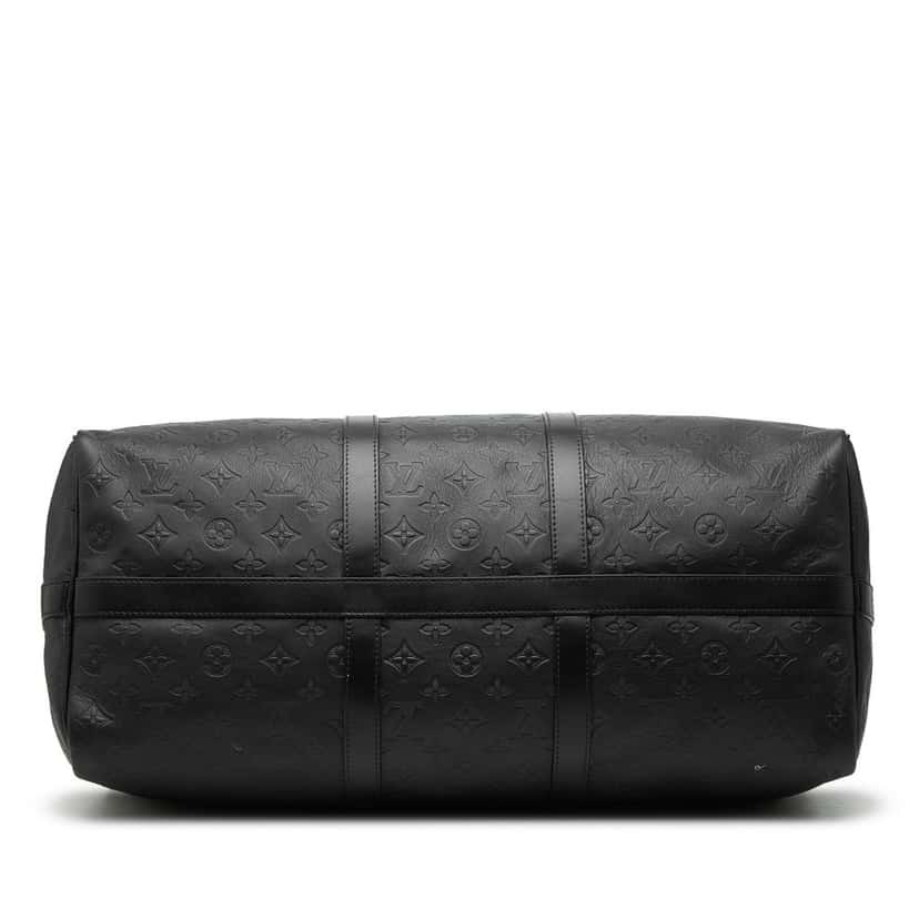 Louis Vuitton Monogram Shadow Keepall Bandouliere 50 Black Leather Very good condition - Inside View