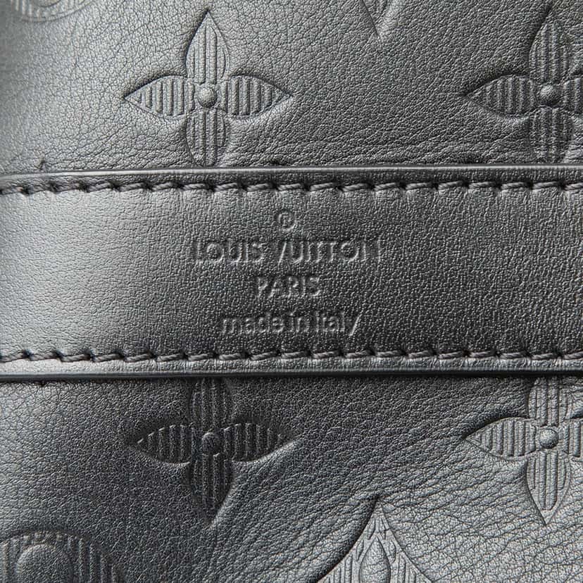 Louis Vuitton Monogram Shadow Keepall Bandouliere 50 Black Leather Very good condition - Box View