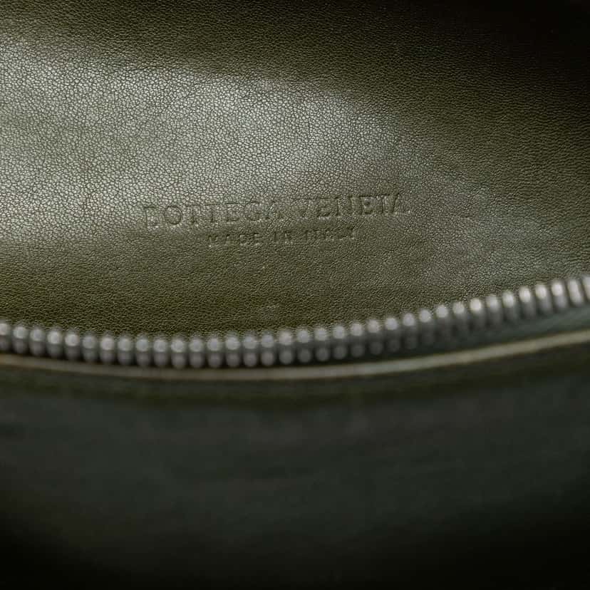 Bottega Veneta Intrecciato Trimmed Nappa Crossbody Green Leather Very good condition - Box View