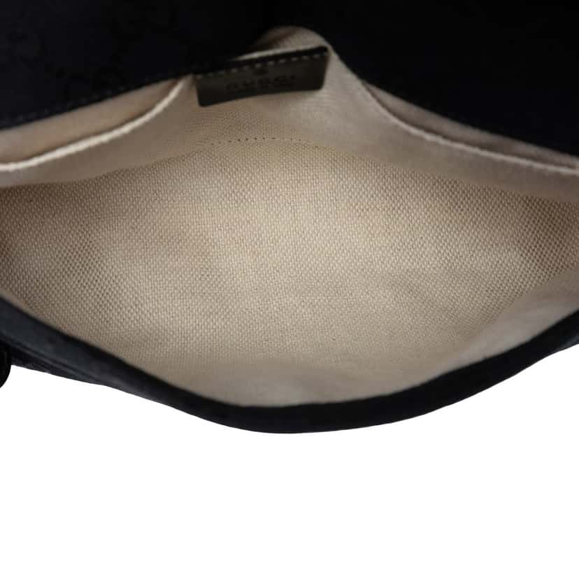 Gucci GG Canvas and Leather Web Belt Bag Black Very good condition - Model View
