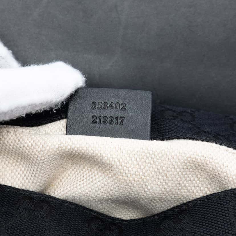 Gucci GG Canvas and Leather Web Belt Bag Black Very good condition - Box View