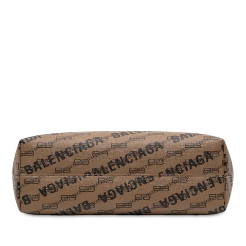 Balenciaga BB Monogram Coated Canvas Signature Shopper M Brown Very good condition - Inside View