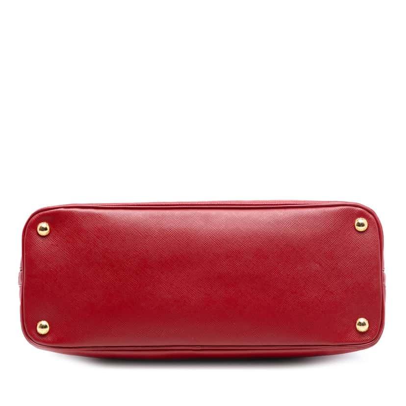 Prada Medium Bicolor Saffiano Lux Promenade Satchel Red Leather Very good condition - Inside View