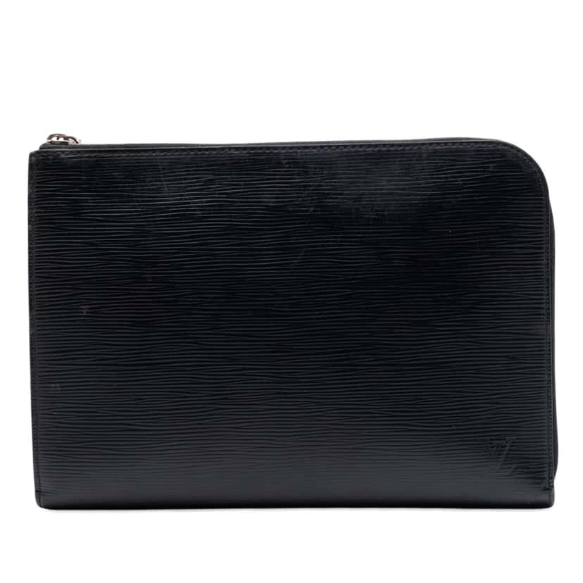 Louis Vuitton Epi Pochette Jour PM Black Leather Very good condition - Front View