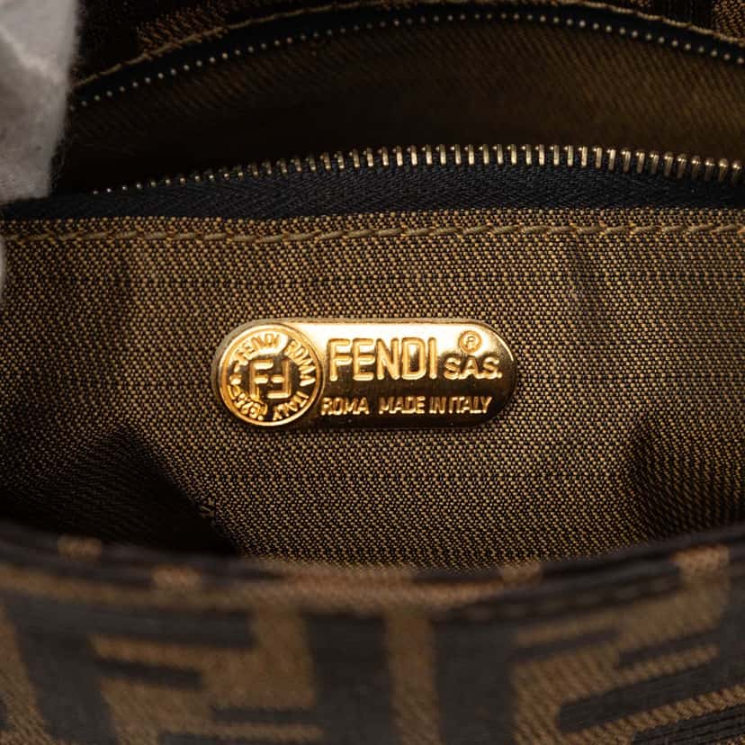 Fendi Zucca Canvas Shoulder Bag Brown Very good condition - Box View