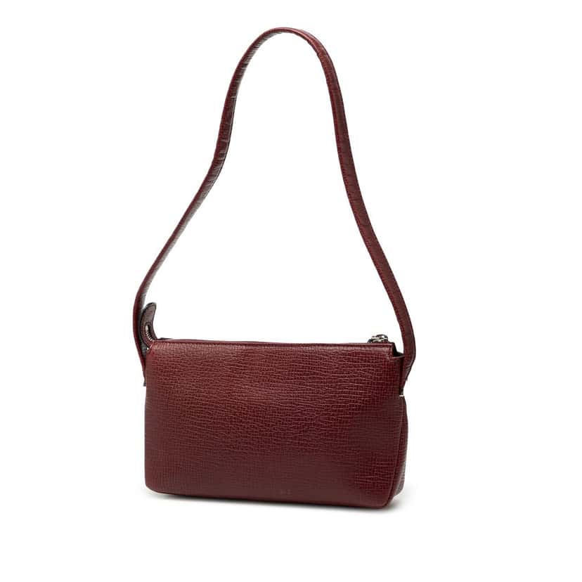 LOEWE Textured Leather Shoulder Bag Red Leather Very good condition - Back View