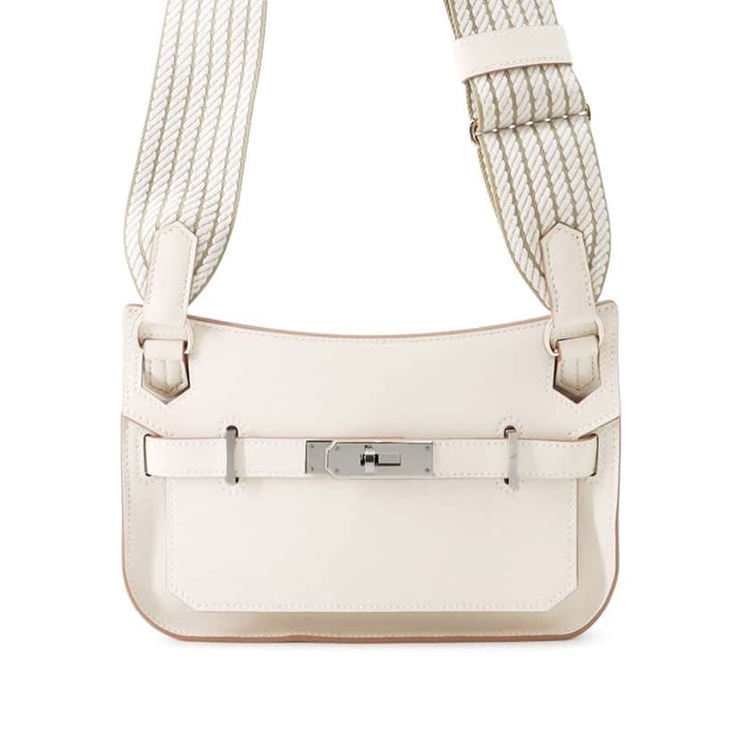 Hermès Mini Swift Jypsiere White Leather Very good condition - Front View