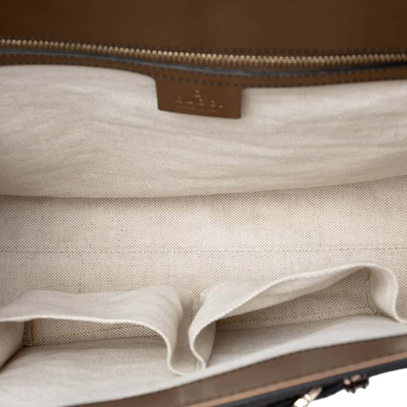 Gucci Large Guccissima Emily Shoulder Bag Brown Leather Very good condition - Model View