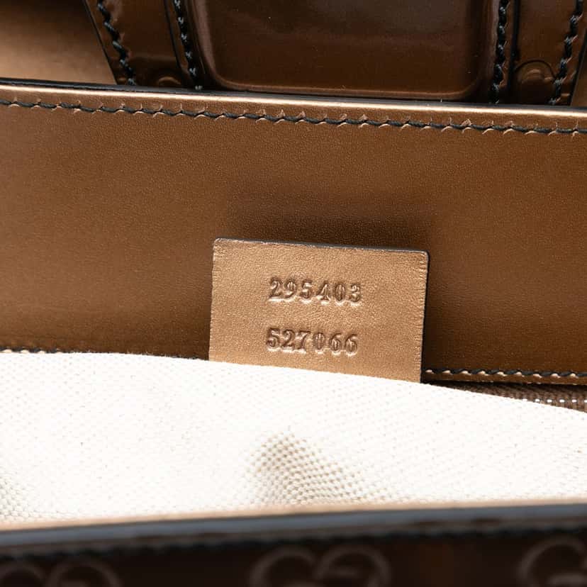 Gucci Large Guccissima Emily Shoulder Bag Brown Leather Very good condition - Box View