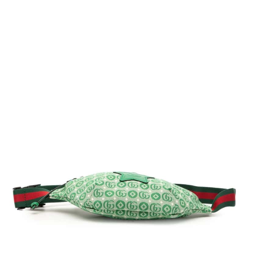Gucci Kids GG Canvas Stars Web Belt Bag Green Very good condition - Inside View