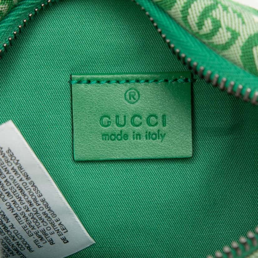 Gucci Kids GG Canvas Stars Web Belt Bag Green Very good condition - Box View