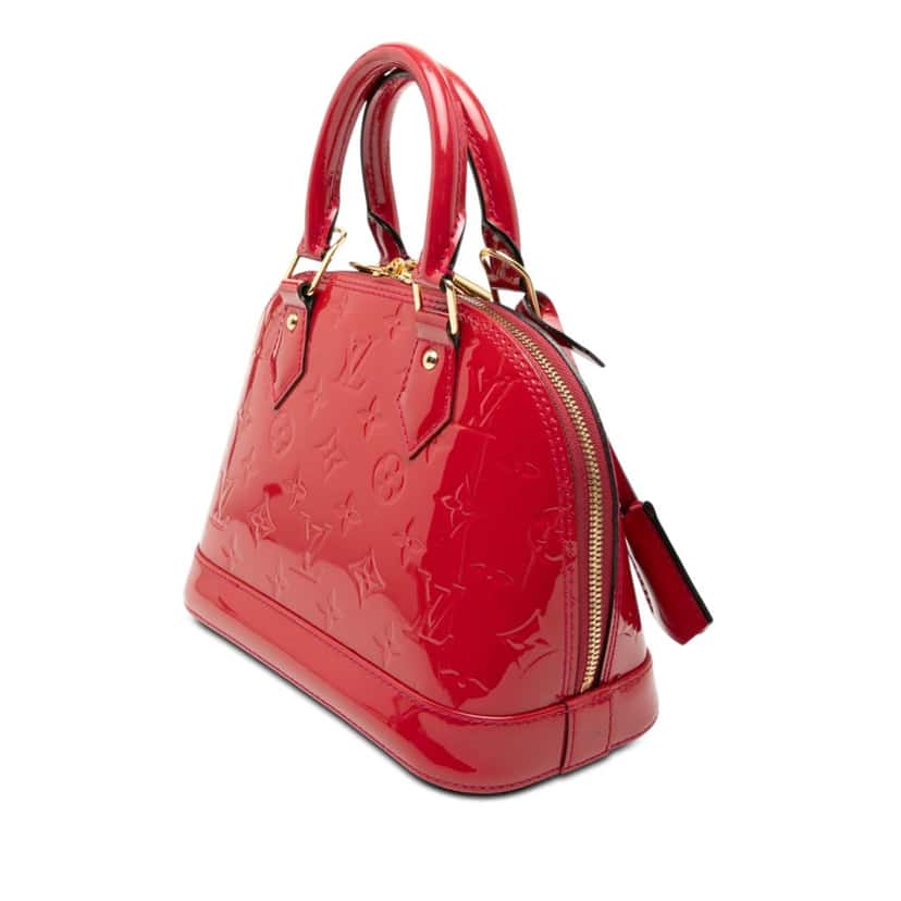Louis Vuitton Monogram Vernis Alma BB Red Leather Very good condition - Back View