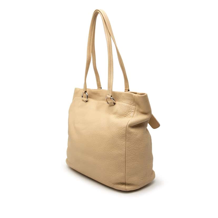 Prada Vitello Daino Tote Beige Leather Very good condition - Back View