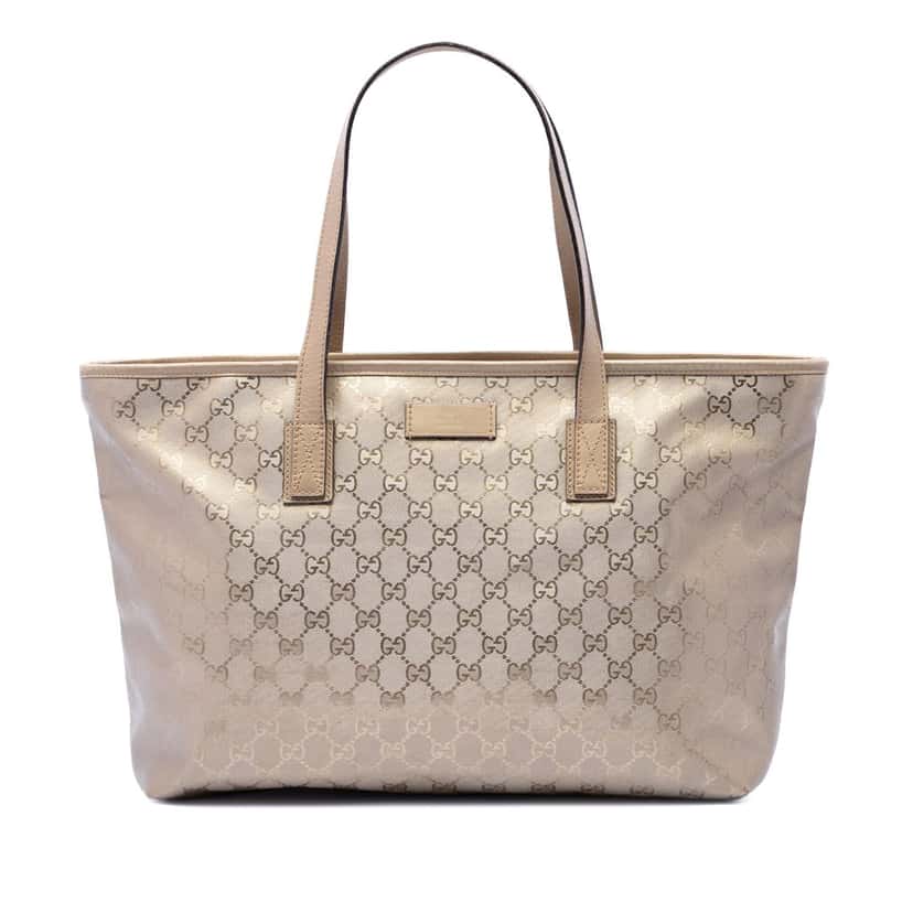 Gucci Medium GG Imprime Tote Gold Very good condition - Front View