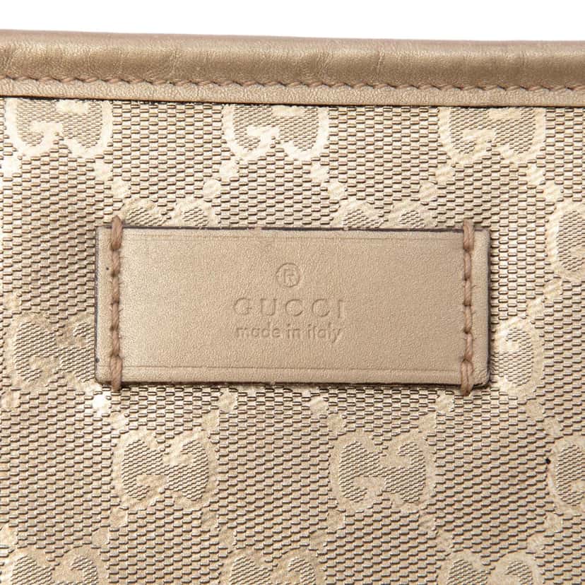 Gucci Medium GG Imprime Tote Gold Very good condition - Box View