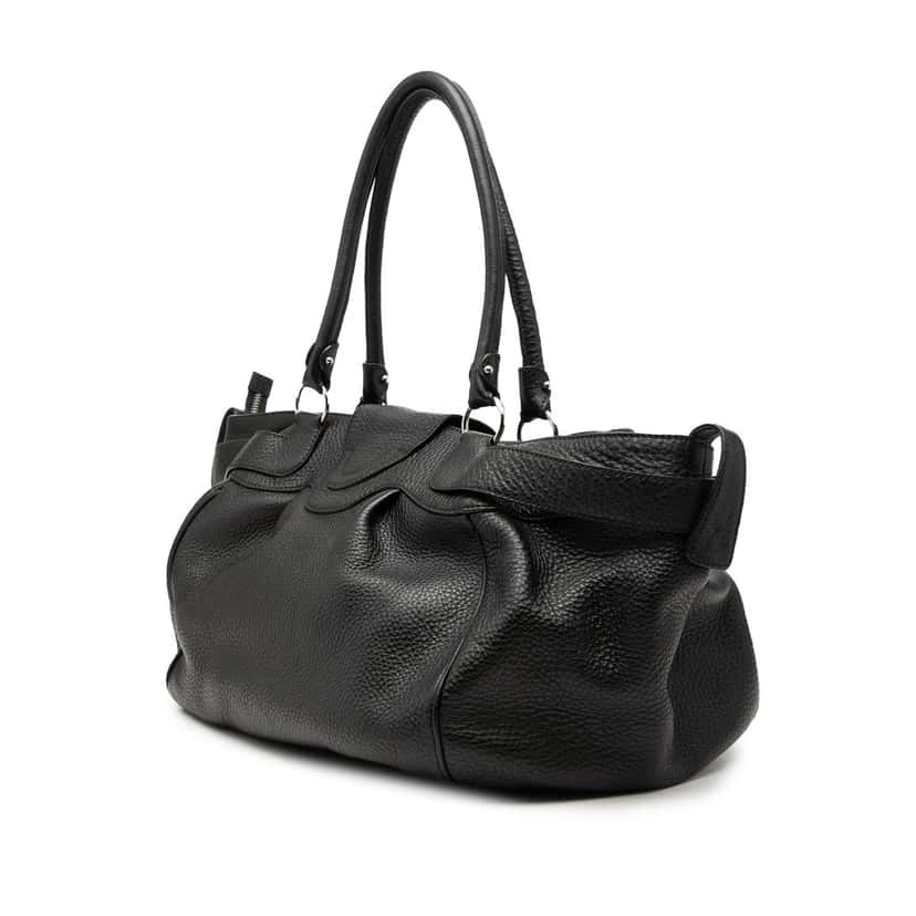 Salvatore Ferragamo Leather Gancini Marisa Handbag Black Leather Very good condition - Back View